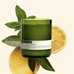 Bougie parfumée - Basilic Citron - Q de bouteilles