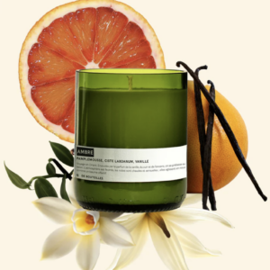 Bougie parfumée - Ambre - Q de bouteilles