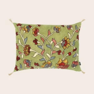 Housse de coussin Kalamkari - Mousse - Caravane Paris