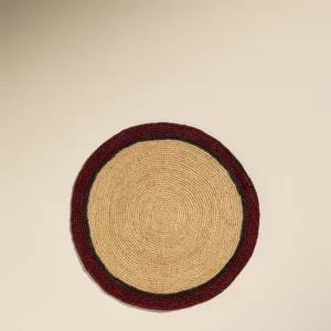 Set de table Globe - Naturel/ Carmin - Maison Sarah Lavoine