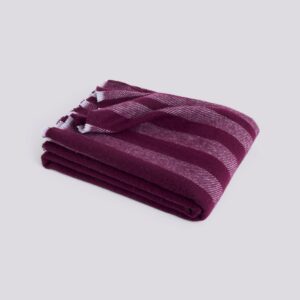 Plaid Duo Throw - Burgundy/Plum  - HAY