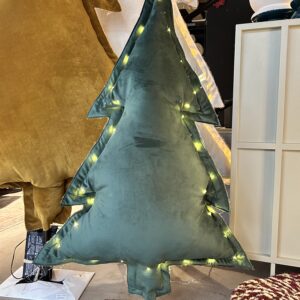 Sapin lumineux - velours - Vert sapin