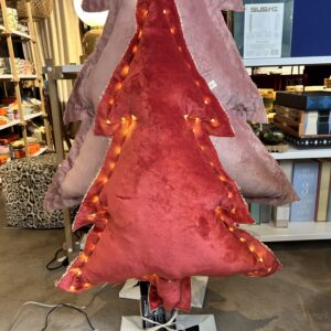 Sapin lumineux - velours - Rouge