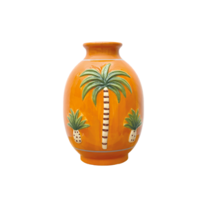 Vase palmier orange