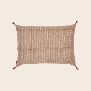 Housse de coussin Florio framboise/kaki - Caravane Paris