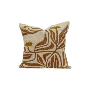 Coussin brodé - TAARI Beige - Bed & Philosophy