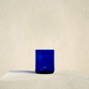 Verres short drink bleus  - lot de 4 - QDB Editions