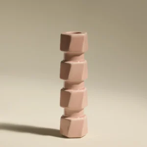 Bougeoir Colonna rose GM